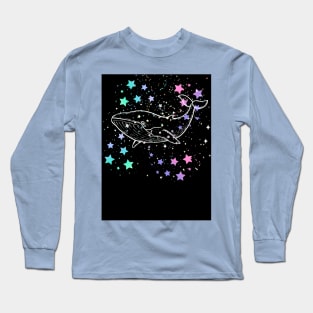 Dancing Whale In The Stars Long Sleeve T-Shirt